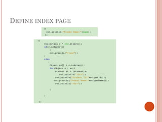 DEFINE INDEX PAGE
 