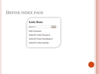 DEFINE INDEX PAGE
 
