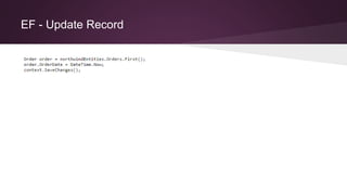 EF - Update Record
 