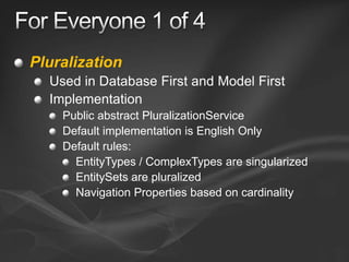Entity Framework v1 and v2