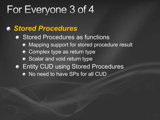 Entity Framework v1 and v2