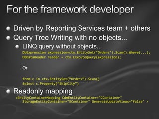 Entity Framework v1 and v2