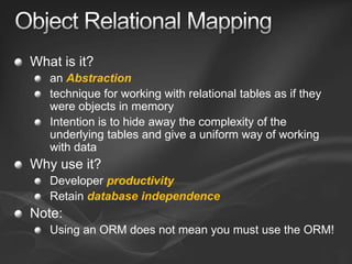 Entity Framework v1 and v2