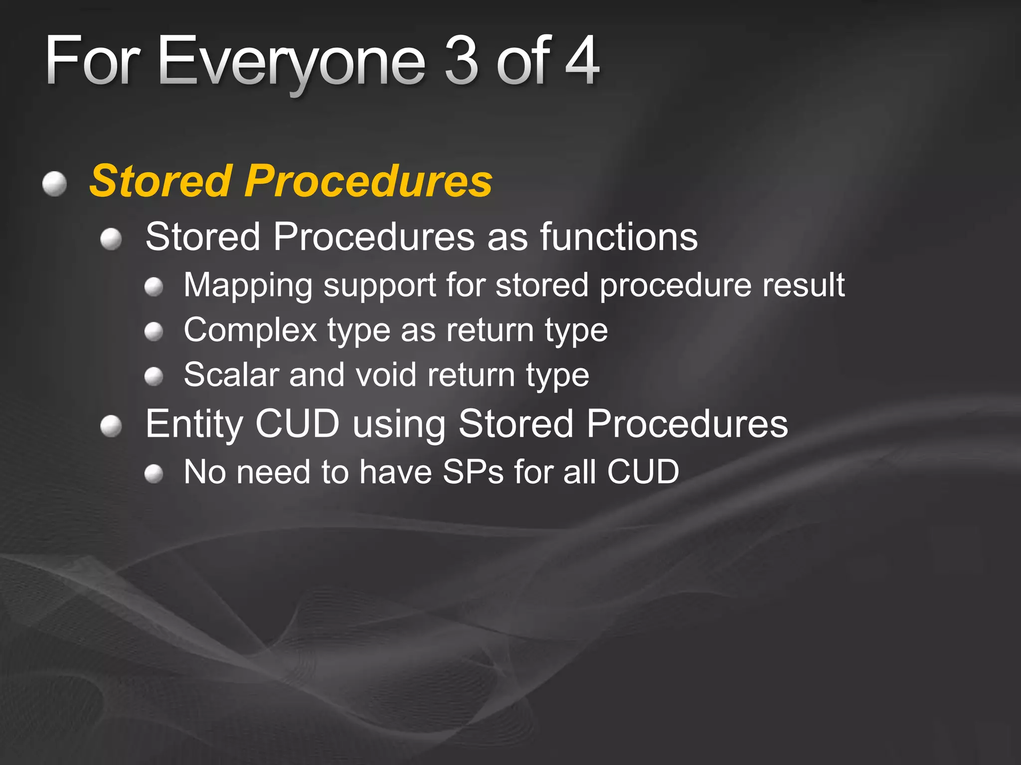Entity Framework V1 and V2
