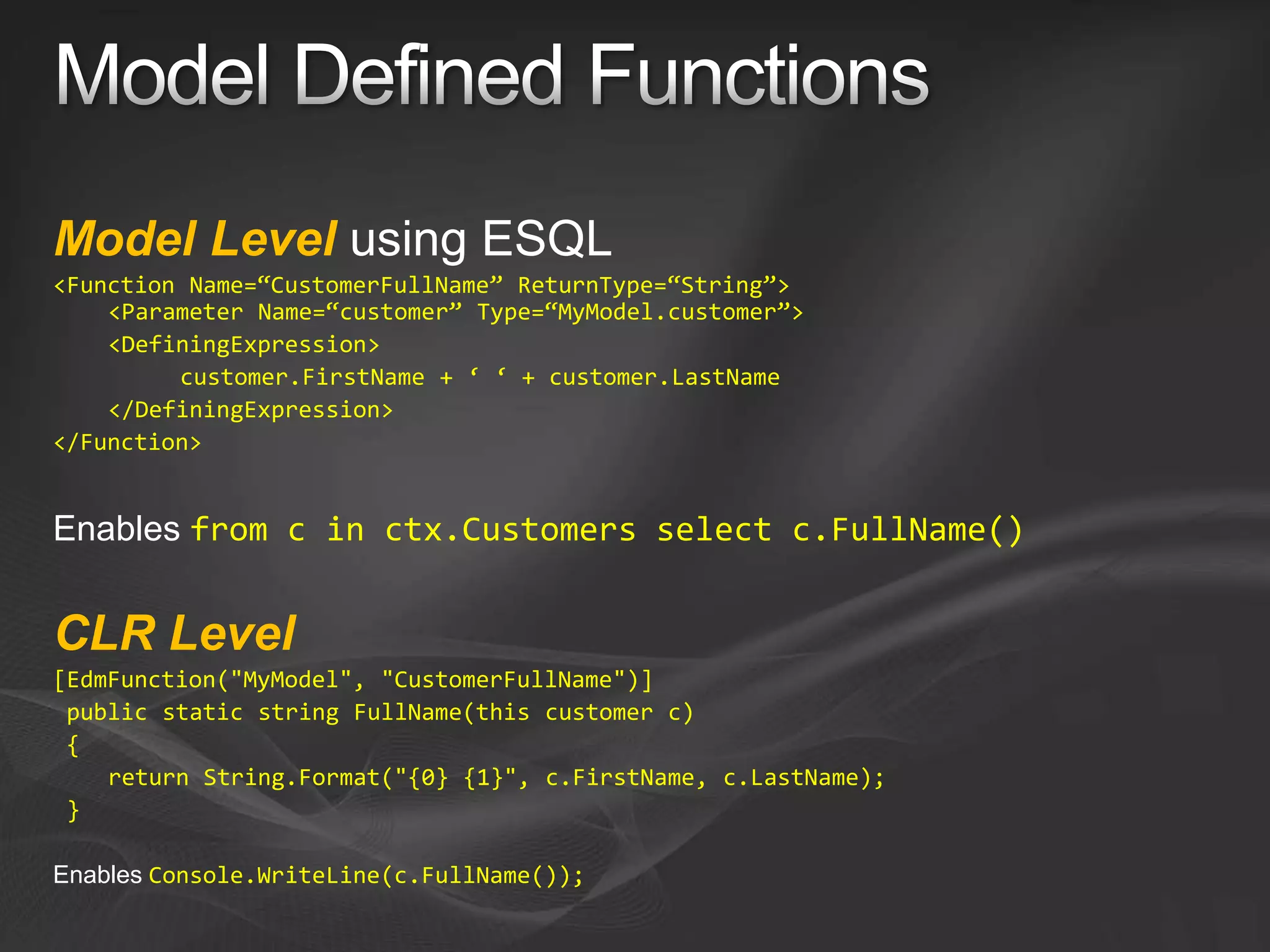 Entity Framework V1 and V2