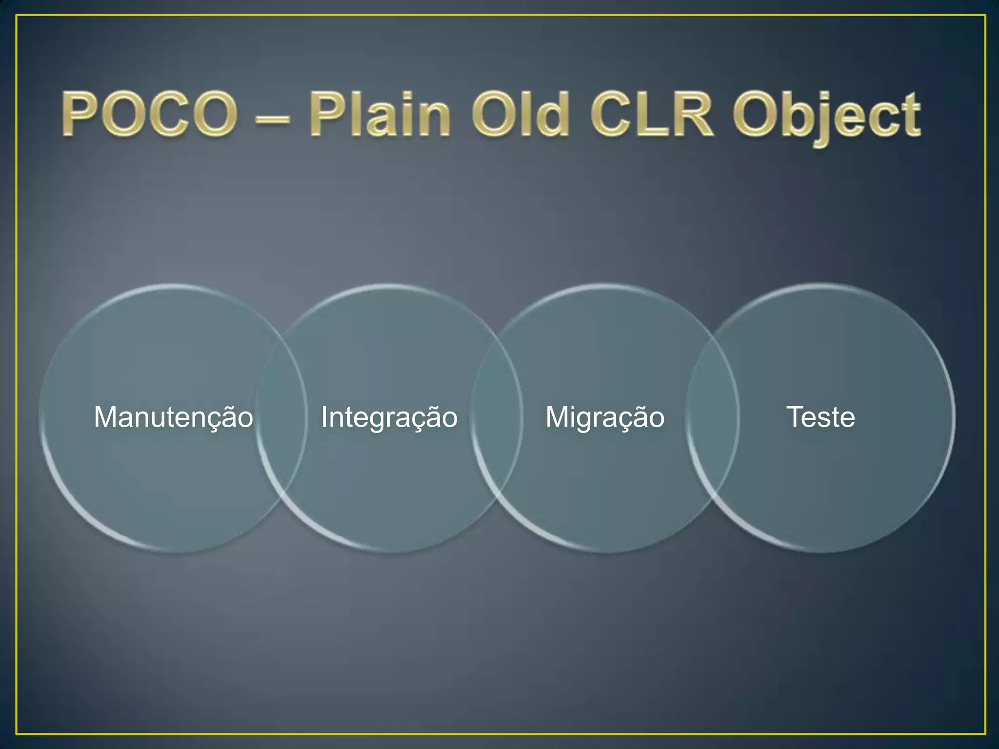 POCO – Plain Old CLR Object