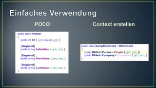Einfaches VerwendungPOCOContext erstellen