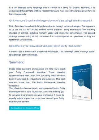 Entity Framework Interview Questions PDF By ScholarHat | PDF