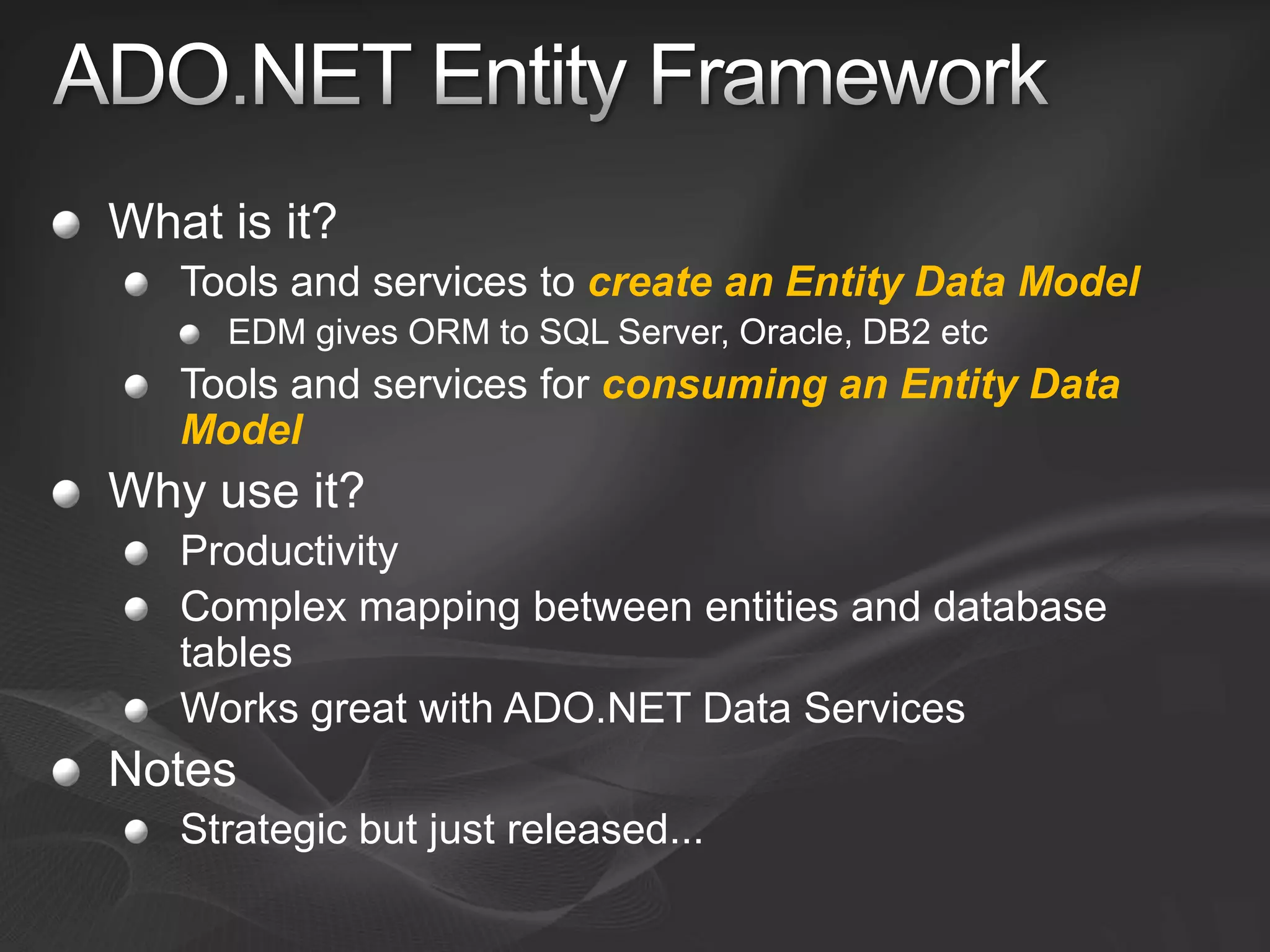 Entity Framework Overview