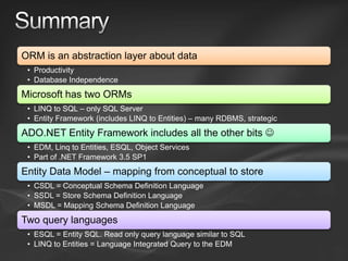 Entity Framework Overview