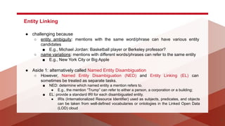 Entity Linking, Link Prediction, and Knowledge Graph Completion | PDF