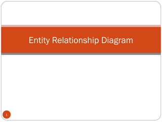 1
Entity Relationship Diagram
 