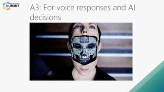 A3: For voice responses and AI
decisions
 
