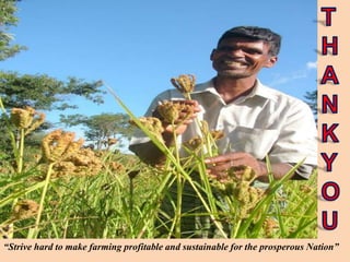 “Strive hard to make farming profitable and sustainable for the prosperous Nation”
 