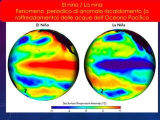 Impatti climatici de El Nino - La Nina:
 