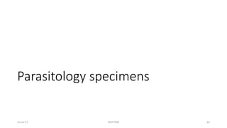Parasitology specimens
22-Jul-17 SPOTTERS 64
 