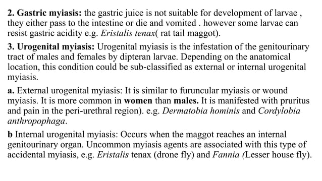 ENTOMOLOGY (MYIASIS) - INFECTION OF HUMAN TISSUE BY MAGGOTS.pptx
