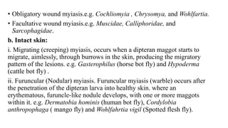 ENTOMOLOGY (MYIASIS) - INFECTION OF HUMAN TISSUE BY MAGGOTS.pptx ...