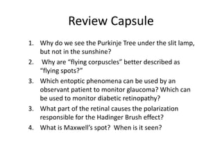 causes entoptic phenomena