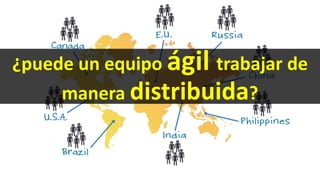 ¿puede un equipo ágil trabajar de
manera distribuida?
 