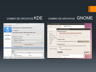 CAMBIO DE ARCHIVOS   GNOMECAMBIO DE ARCHIVOS KDE