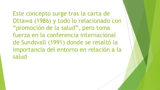 Entornos que apoyan la salud