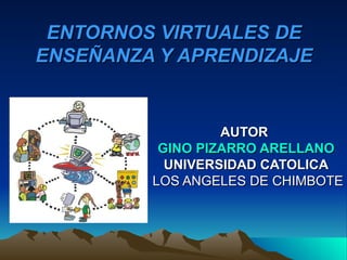 ENTORNOS VIRTUALES DE ENSEÑANZA Y APRENDIZAJE AUTOR  GINO PIZARRO ARELLANO UNIVERSIDAD CATOLICA LOS ANGELES DE CHIMBOTE 