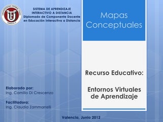 Mapas
Conceptuales




Recurso Educativo:

Entornos Virtuales
 de Aprendizaje
 