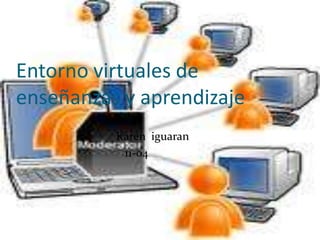 Entorno virtuales de
enseñanzas y aprendizaje
Karen iguaran
11-04
 