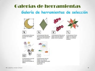 Galerías de herramientas
Galería de herramientas de selección

Calixtro Avila Chian

 