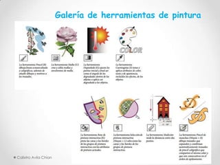 Galería de herramientas de pintura

Calixtro Avila Chian

 