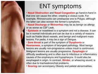 Ent Problems Symtom ENT OSCE.pptb bjbbcvhjjbbhihbtfjohjjjiigbko | PPT