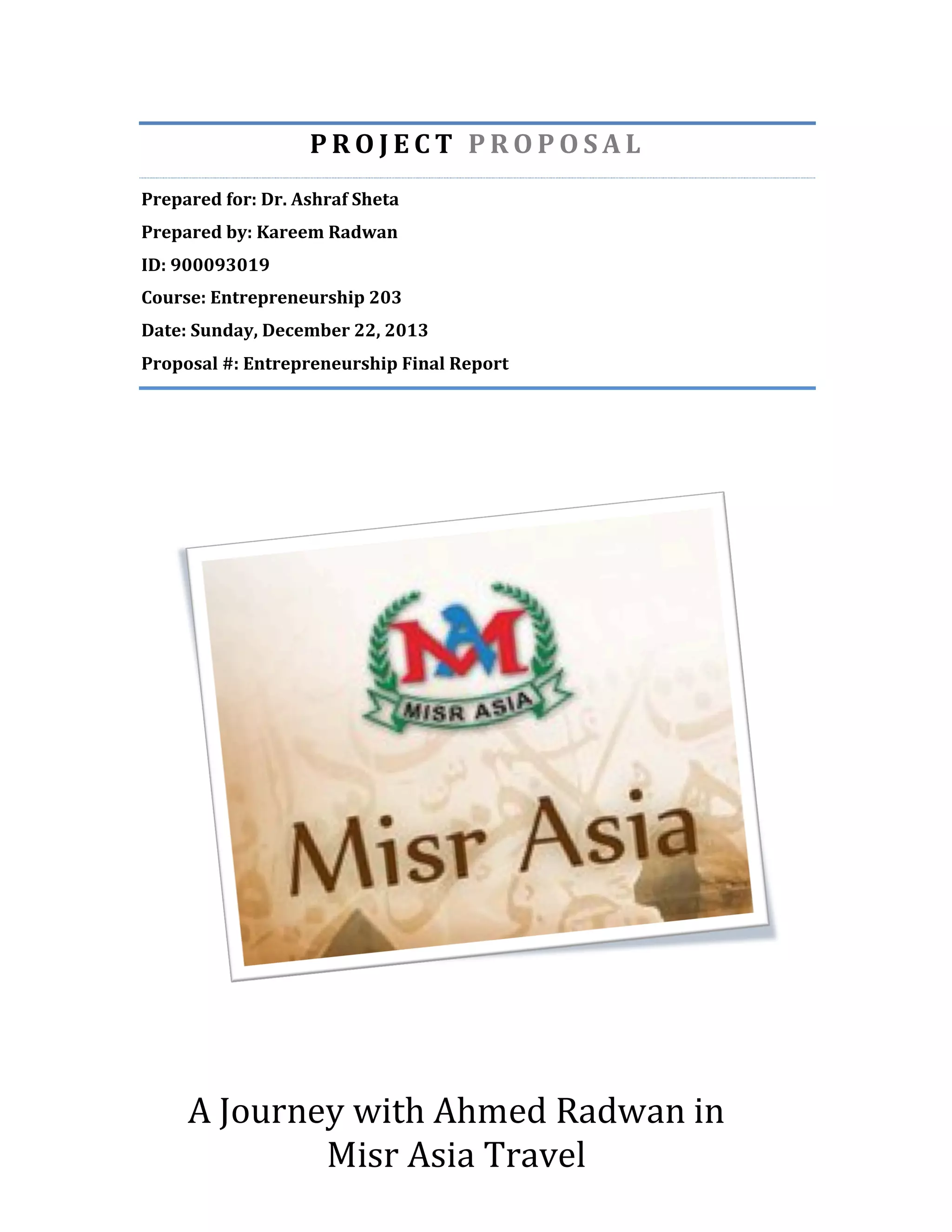 Entrepreneurship project | PDF