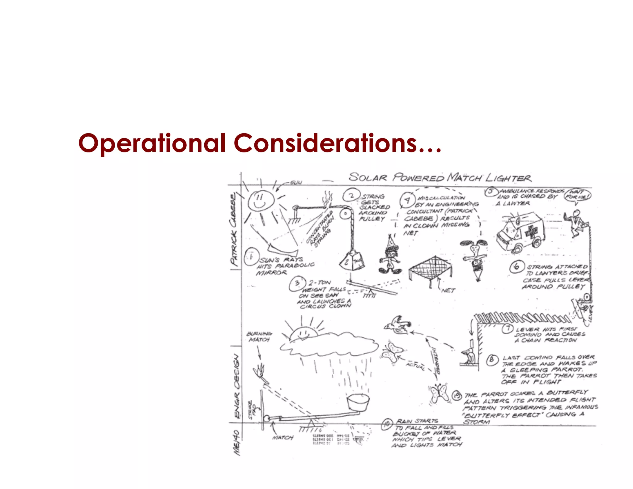 Operational Considerations…
22
 