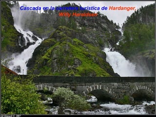 Cascada en la carretera turística de Hardanger,
               Willy Haraldsen
 