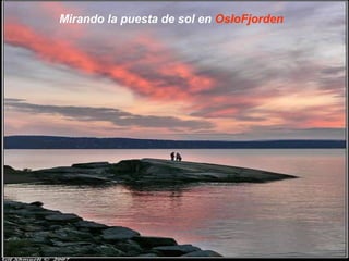 Mirando la puesta de sol en OsloFjorden
 