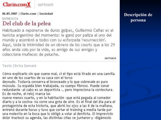 Descripción de persona 
