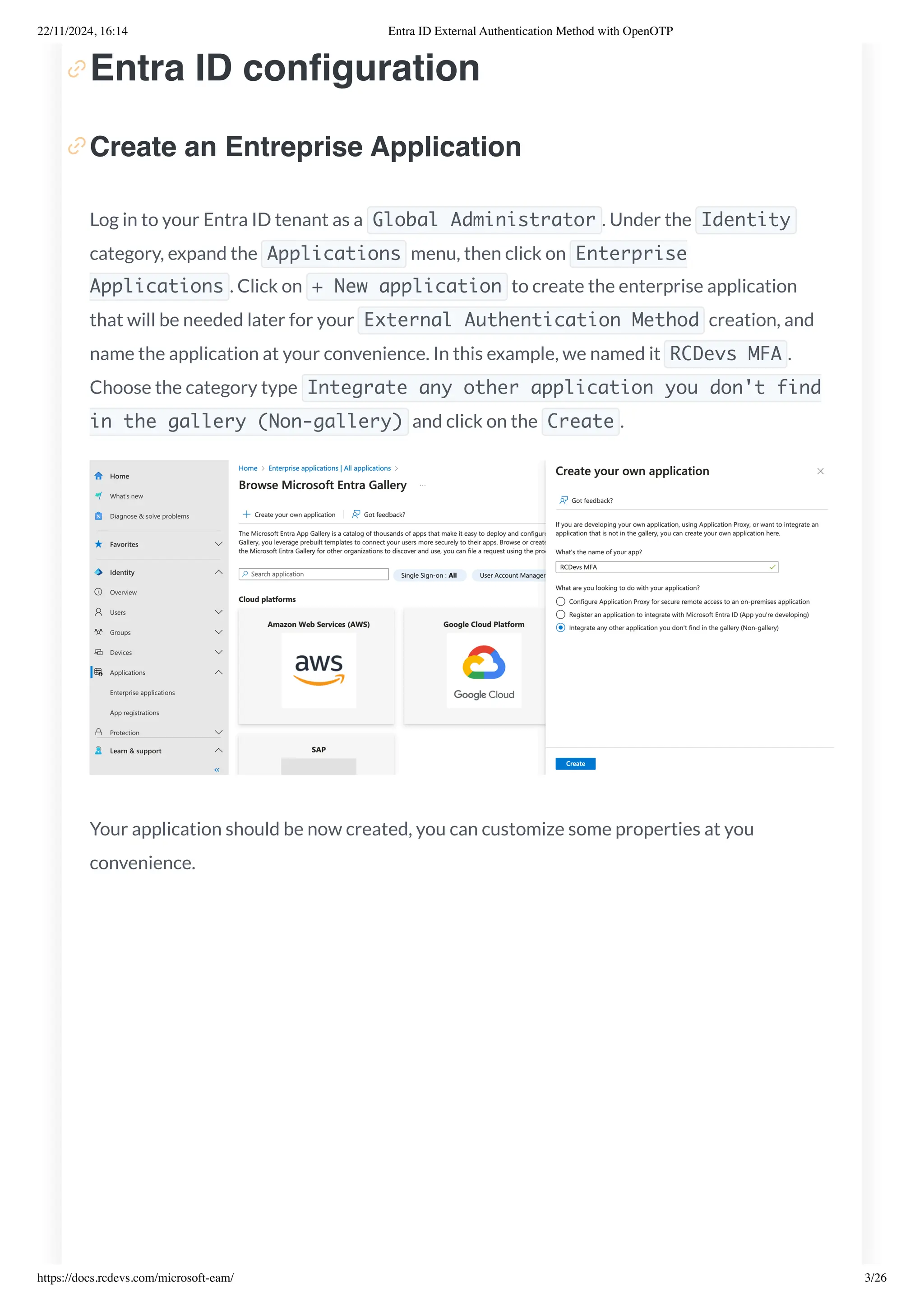 Entra ID External Authentication Method With OpenOTP | PDF