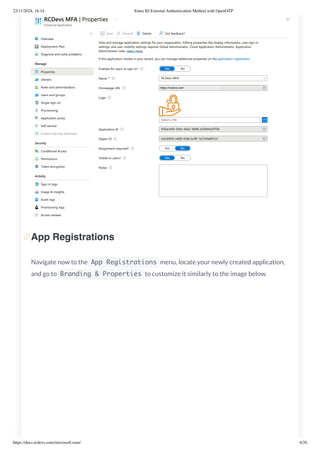 Entra ID External Authentication Method With OpenOTP | PDF