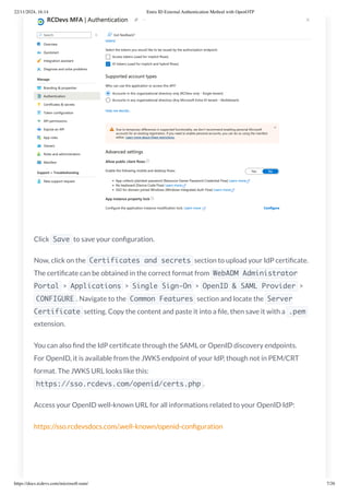 Entra ID External Authentication Method With OpenOTP | PDF