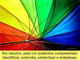 Prof. Sónia MendesEm resumo, pela cor podemos compreender, identificar, entender, simbolizar e embelezar.
