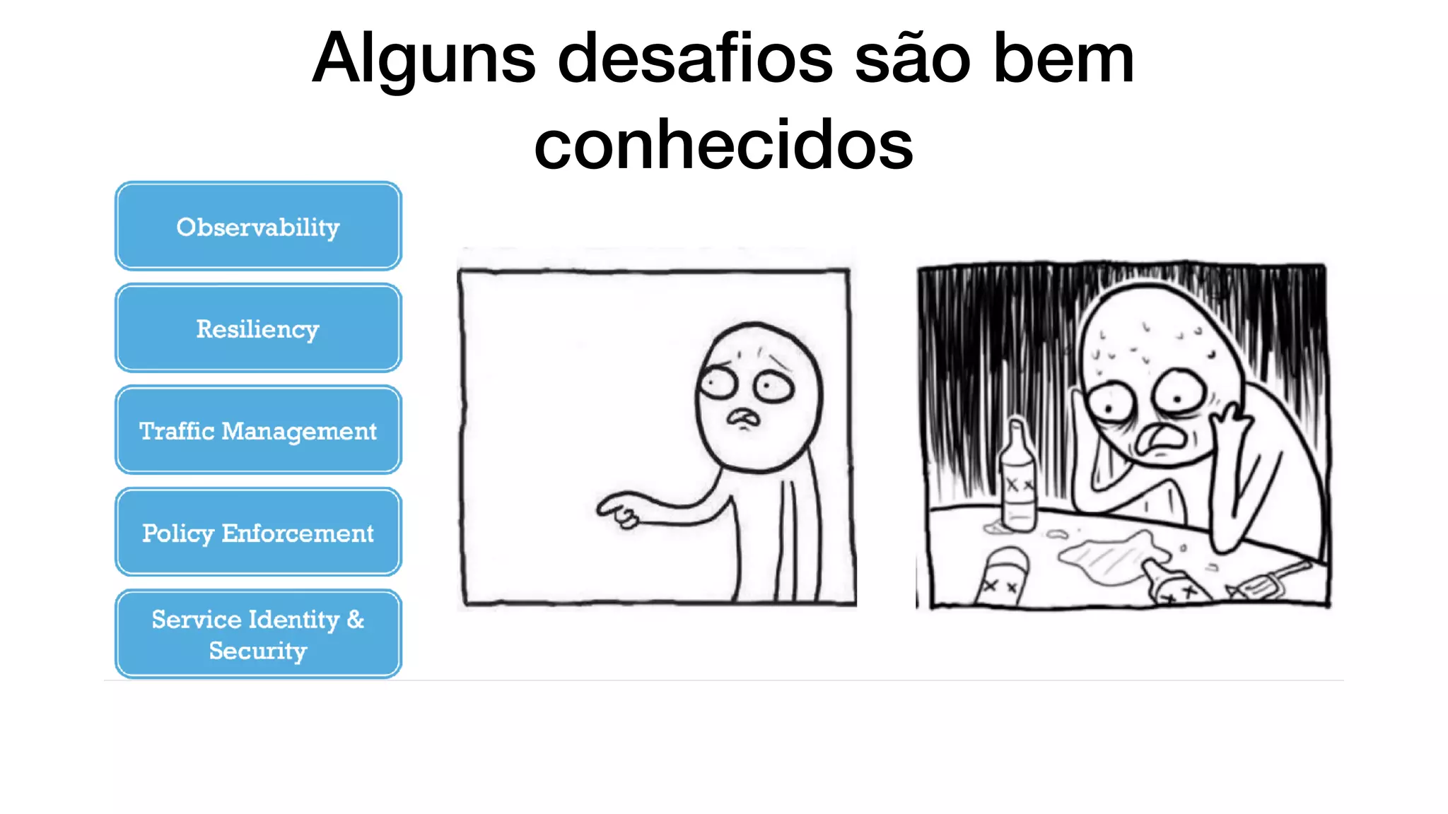 Alguns desaﬁos são bem
conhecidos
 