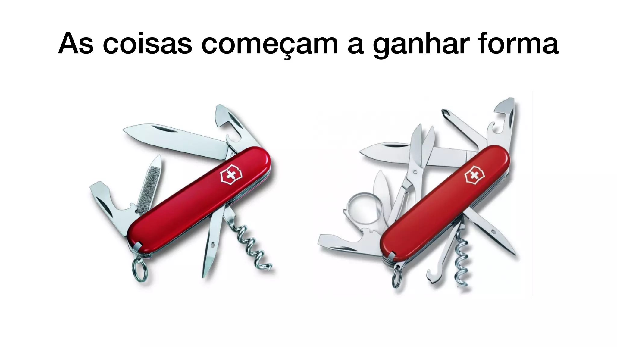 As coisas começam a ganhar forma
 