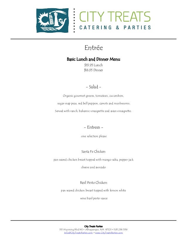 entree basic lunch dinner