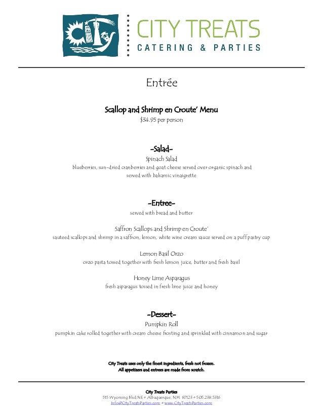 entree menu scallop and shrimp en croute scallops menus