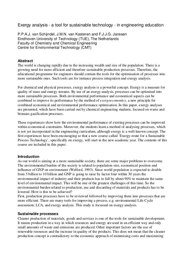 exergy analysis a tool