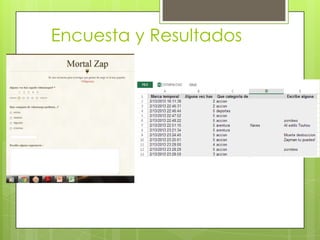 Encuesta y Resultados
 