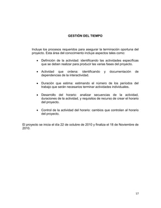 GERENCIA Y DESAROLLO DE SOFTWARE