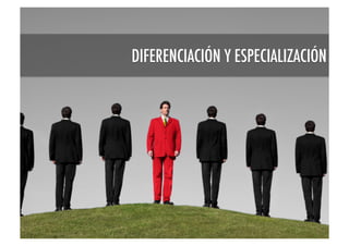 ANÁLISIS PREVIO

INTERNO

DIFERENCIACIÓN Y ESPECIALIZACIÓN

ü Busquemos:
•  Cualidades
•  Valores
•  Fortalezas
•  Gustos/aﬁciones
•  Intereses/aspiraciones
Pregúntate y pregunta a otros (amigos, familiares, compañeros)
ü BUSQUEMOS NUESTRO #10

Taller “Social Personal Branding”
@ggarre

 
