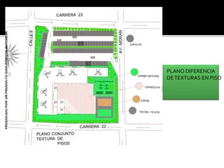 PLANO DIFERENCIA
DETEXTURAS EN PISO